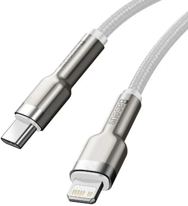 Купить Кабель Baseus Cafule Metal (CATLJK-B02) USB-C/Lightning 2m (White)